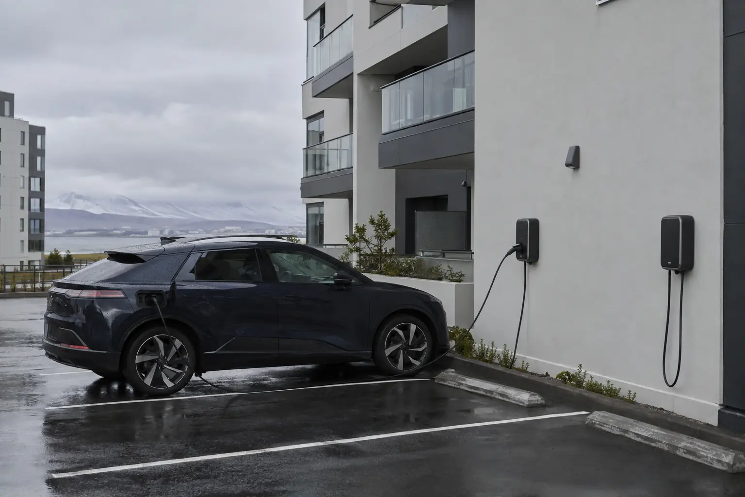 Hleðslustöðvar fyrir rafbíla við fjölbýlishús